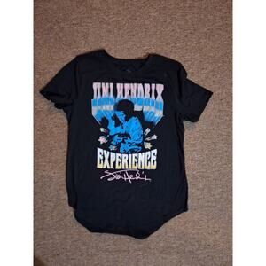 Jimi Hendrix Experience Authentic Hendrix Woman's Black T-shirt Size Medium 7-9